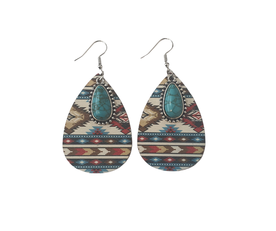 Aztec Western Earrings Nava Hurlford